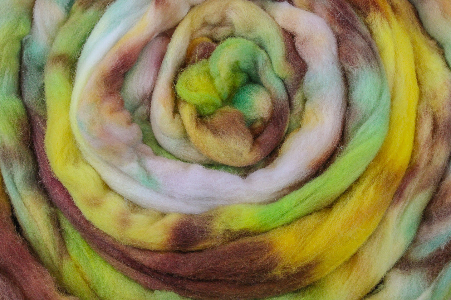Targhee hand dyed roving, combed top - 4 oz