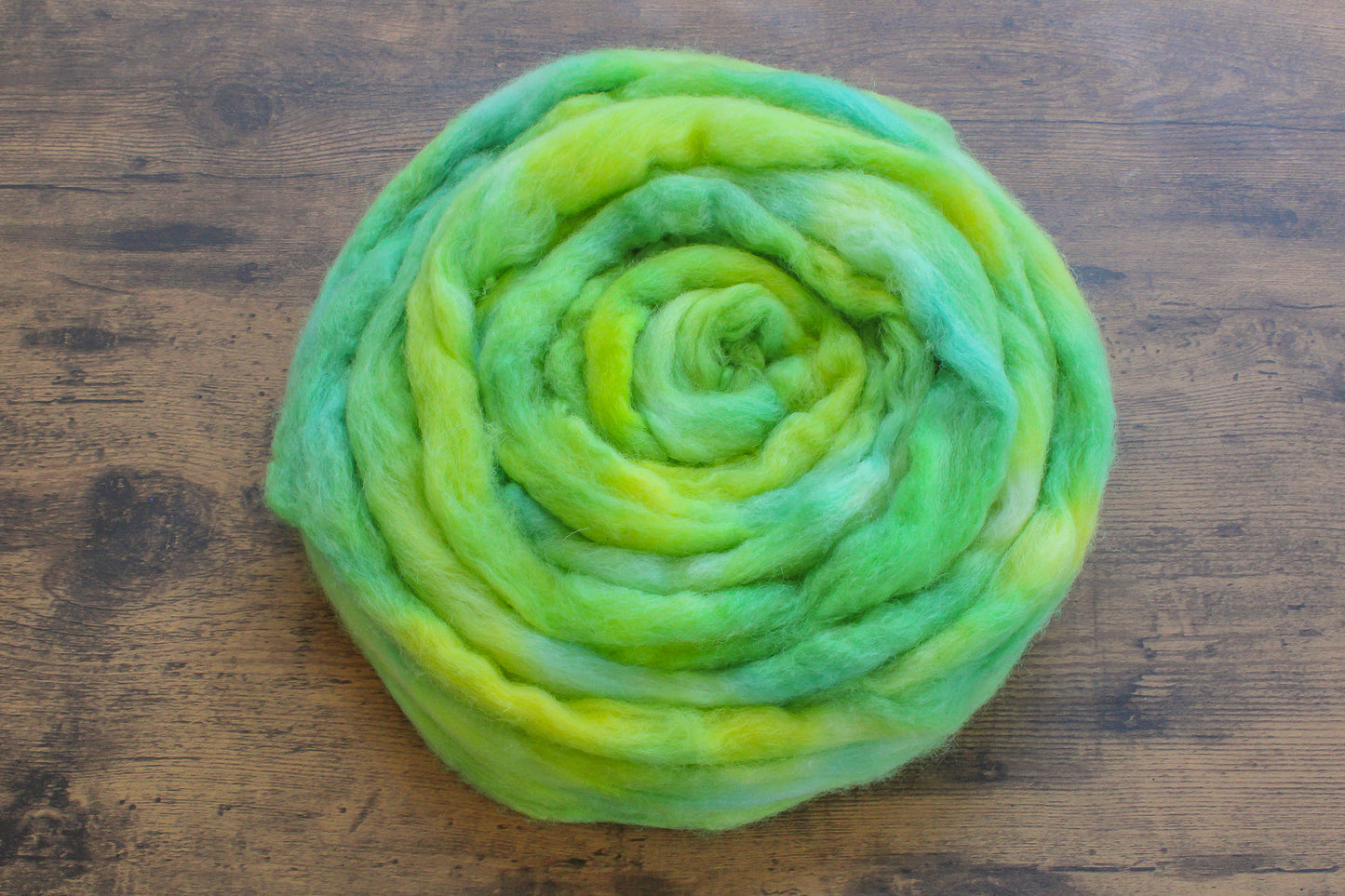 Corriedale Cross hand dyed roving, combed top - 4 oz