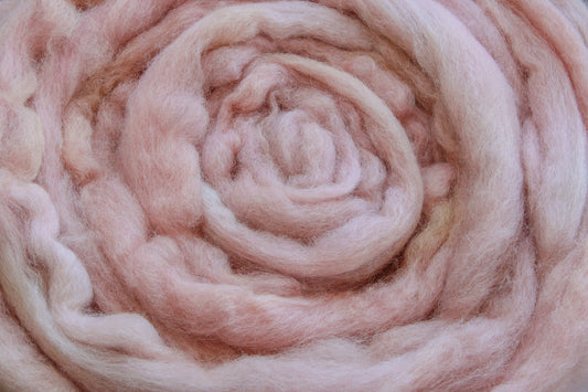 Corriedale Cross hand dyed roving, combed top - 4 oz