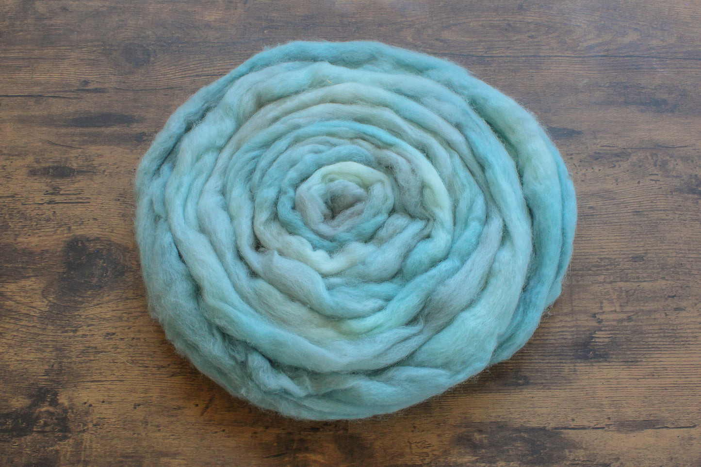 Corriedale Cross hand dyed roving, combed top - 4 oz